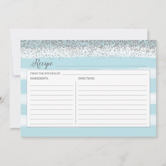 Carte Recette bleue et argent (Devant)