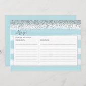 Carte Recette bleue et argent (Devant / Derrière)