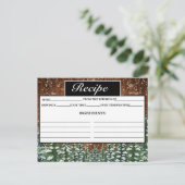 Carte Recette bois et pin de neige noir (Debout devant)