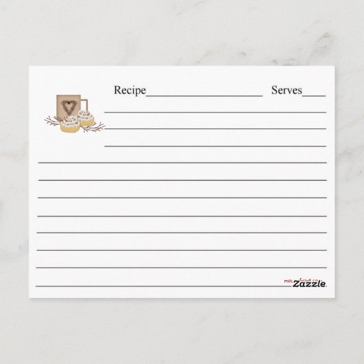 Carte Recette Cannamon Rolls (Dos)