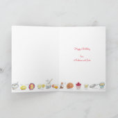 Carte Recette cheesecake d'anniversaire rouge et jaune (Intérieur)