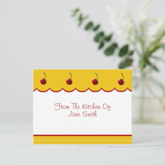Carte Recette Cherry Lover (Debout devant)