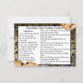 Carte Recette Chip Chocolat Cookies Cookies (Devant)