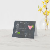 Carte Recette Cocktail Cosmopolite (Fleur jaune)