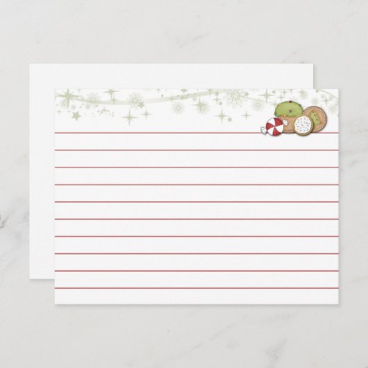 Carte Recette Cookie de Noël (Devant / Derrière)