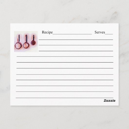 Carte Recette Cuisine (Dos)