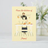 Carte Recette Cuisine Rétro (Debout devant)