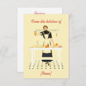 Carte Recette Cuisine Rétro (Devant / Derrière)