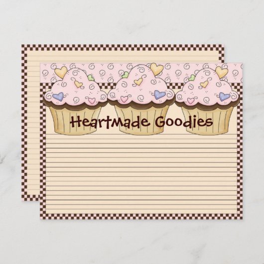 Carte Recette Cupcake (Devant / Derrière)