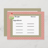 Carte Recette Cupcake (Devant / Derrière)