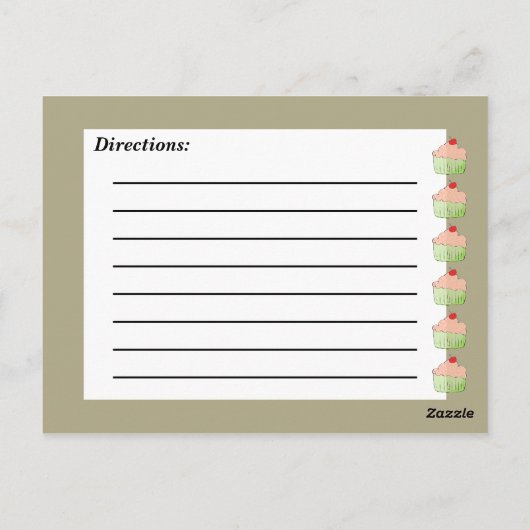 Carte Recette Cupcake (Dos)