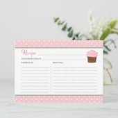 Carte Recette Cupcake Rose (Debout devant)