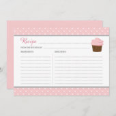 Carte Recette Cupcake Rose (Devant / Derrière)