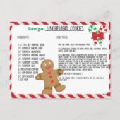 Carte Recette Cute Gingerbread Cookies Recette (Dos)