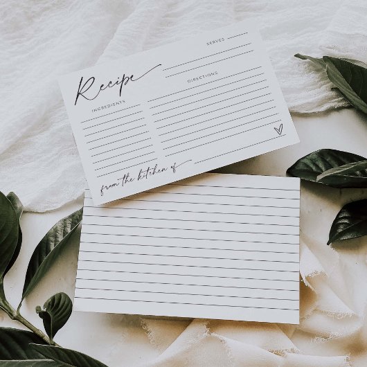 Carte Recette d'activité de jeu de Fête des mariée