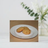 Carte Recette de biscuits à base de beurre d'arach (Debout devant)