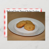 Carte Recette de biscuits à base de beurre d'arach (Devant / Derrière)