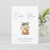 Carte Recette de biscuits élégants (Debout devant)