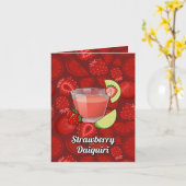 Carte Recette de cocktail fraise Daiquiri (Fleur jaune)