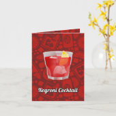 Carte Recette de cocktail Negroni (Fleur jaune)