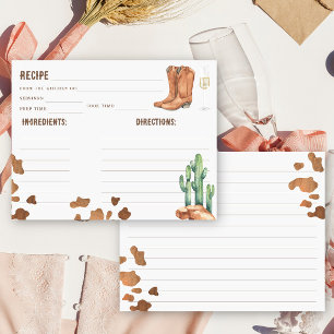 Carte Recette de douche de mariée avec bottes et bulles