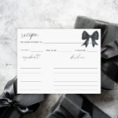 Carte Recette de douche nuptiale de Black Bow