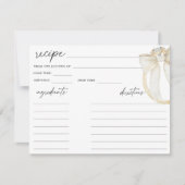 Carte Recette de douche nuptiale Diamond Ring et Bow (Devant)