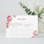 Carte Recette de douche nuptiale rose vif (Debout devant)