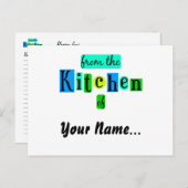 Carte Recette de la cuisine de Retro Blues (Devant / Derrière)