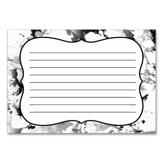 Carte Recette de marbre (Dos)