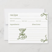Carte recette de mariage martini dessinée à la main (Devant)