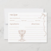 Carte recette de martini espresso à main levée pour mari (Devant)