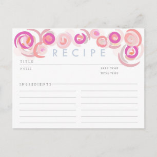 Carte Recette de points roses