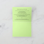 Carte Recette de tarte à la crème de pistache sur une ca (Intérieur)