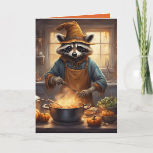 Carte Recette d'Halloween de Riley Raccoon drôle d'Hallo