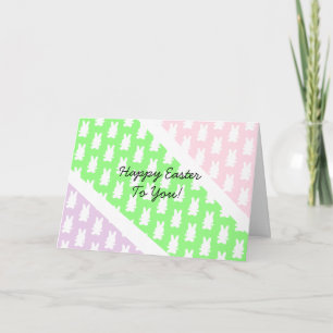 Carte Recette d'œufs de Pâques découpés et Joyeuses Pâqu