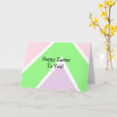 Carte Recette d'œufs de Pâques découpés et Joyeuses Pâqu (Fleur jaune)