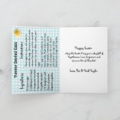 Carte Recette d'œufs de Pâques farcis et Joyeuses Pâques (Intérieur)