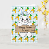 Carte Recette d'œufs de Pâques farcis et Joyeuses Pâques (Fleur jaune)