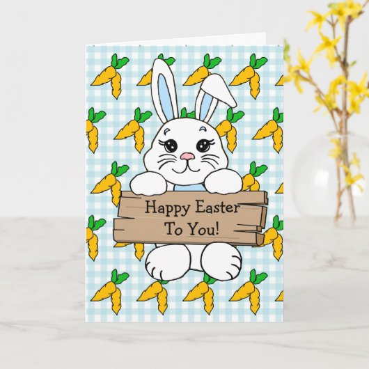 Carte Recette d'œufs de Pâques farcis et Joyeuses Pâques (Fleur jaune)