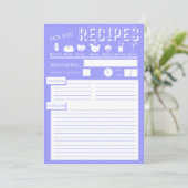 Carte Recette en Bleu Victoire (Debout devant)