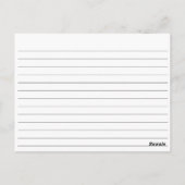 Carte Recette Fête de Jardin, Fleurs et Lumières (Dos)