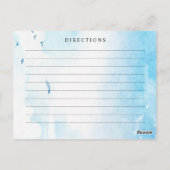 Carte Recette Fête des mariées Bleu clair, Plage (Dos)