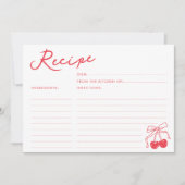 Carte Recette Fête des mariées cerise Coquette Ret (Devant)