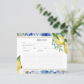 Carte Recette Fête des mariées Citron Carrelage Mé (Debout devant)