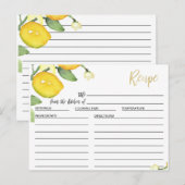 Carte Recette Fête des mariées Citron Et Foliage (Devant / Derrière)