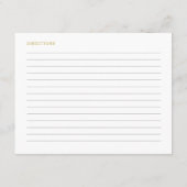 Carte Recette Fête des mariées de script et de fleurs d' (Dos)