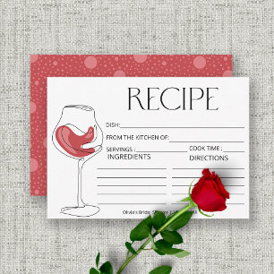 Carte Recette Fête des mariées dégustation de vin