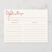 Carte Recette Fête des mariées Dolce Vita (Devant)