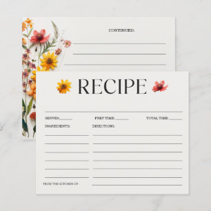 Carte Recette Fête des mariées Fleur sauvage press